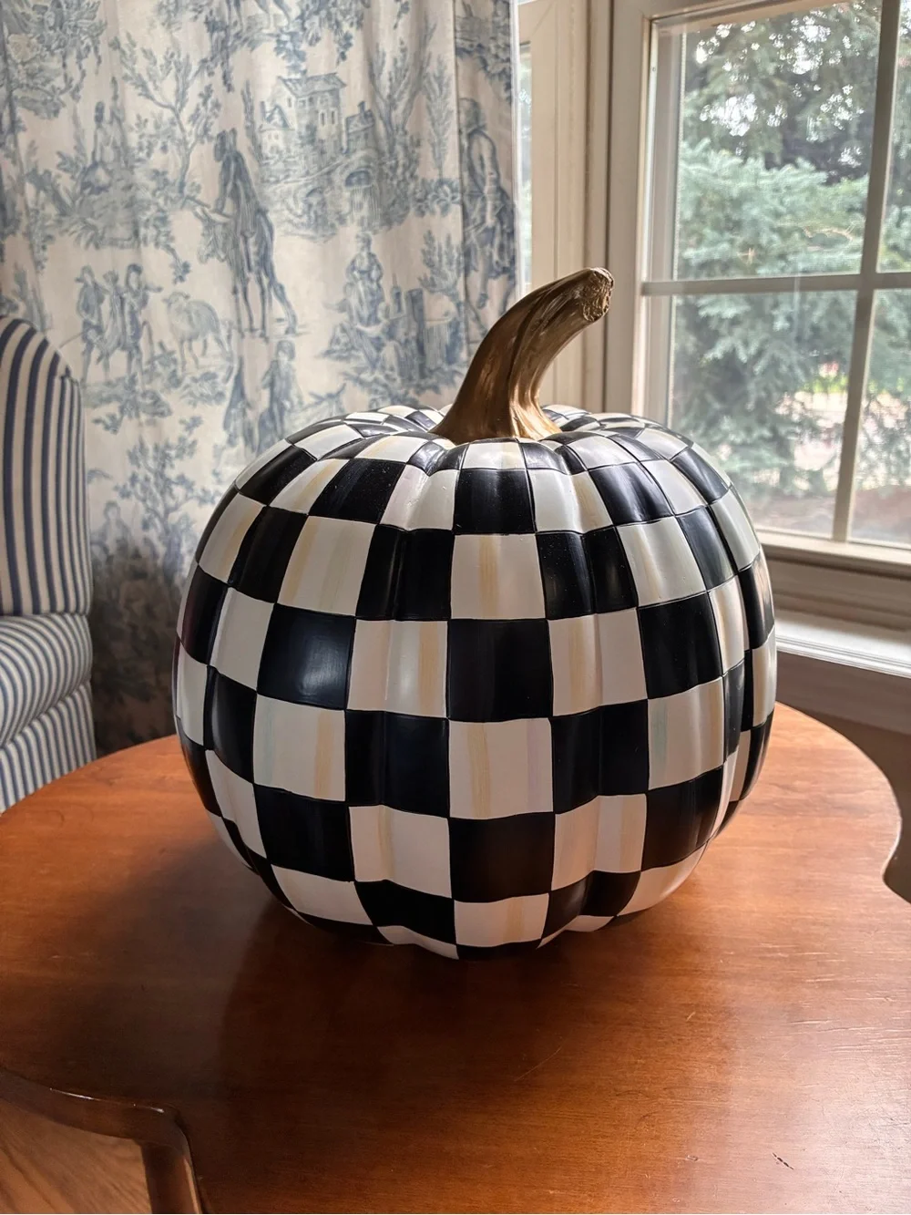 MacKenzie-Childs Courtly Check Medium Pumpkin